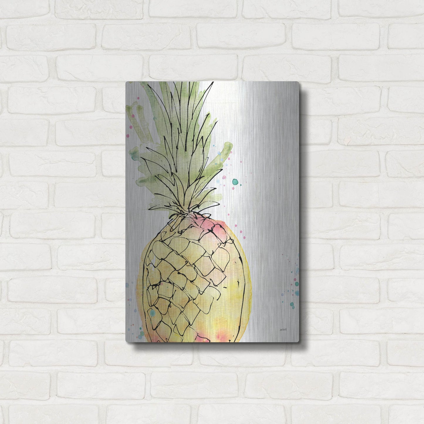 Luxe Metal Art 'Palm Passion VIII' by Anne Tavoletti, Metal Wall Art,16x24