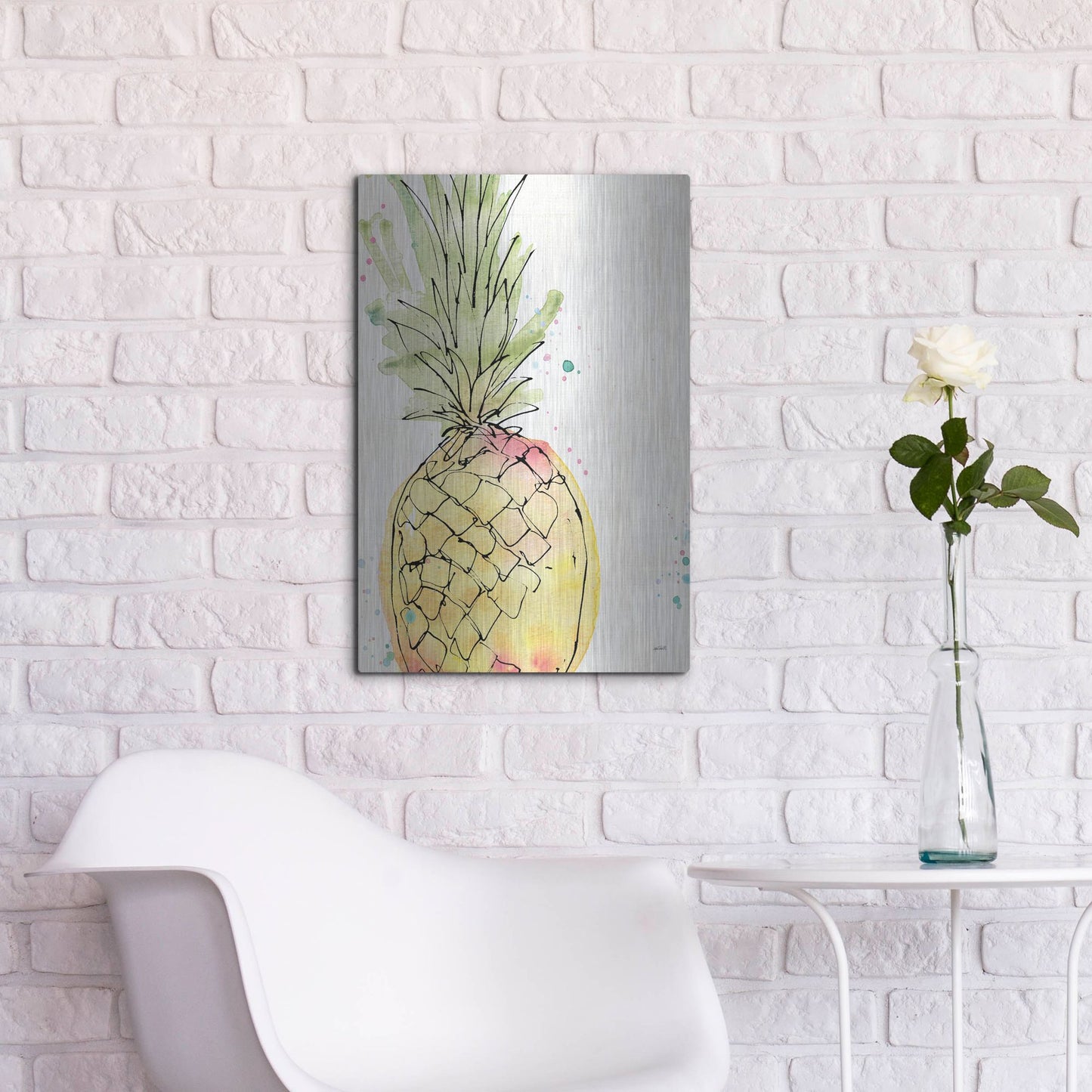 Luxe Metal Art 'Palm Passion VIII' by Anne Tavoletti, Metal Wall Art,16x24