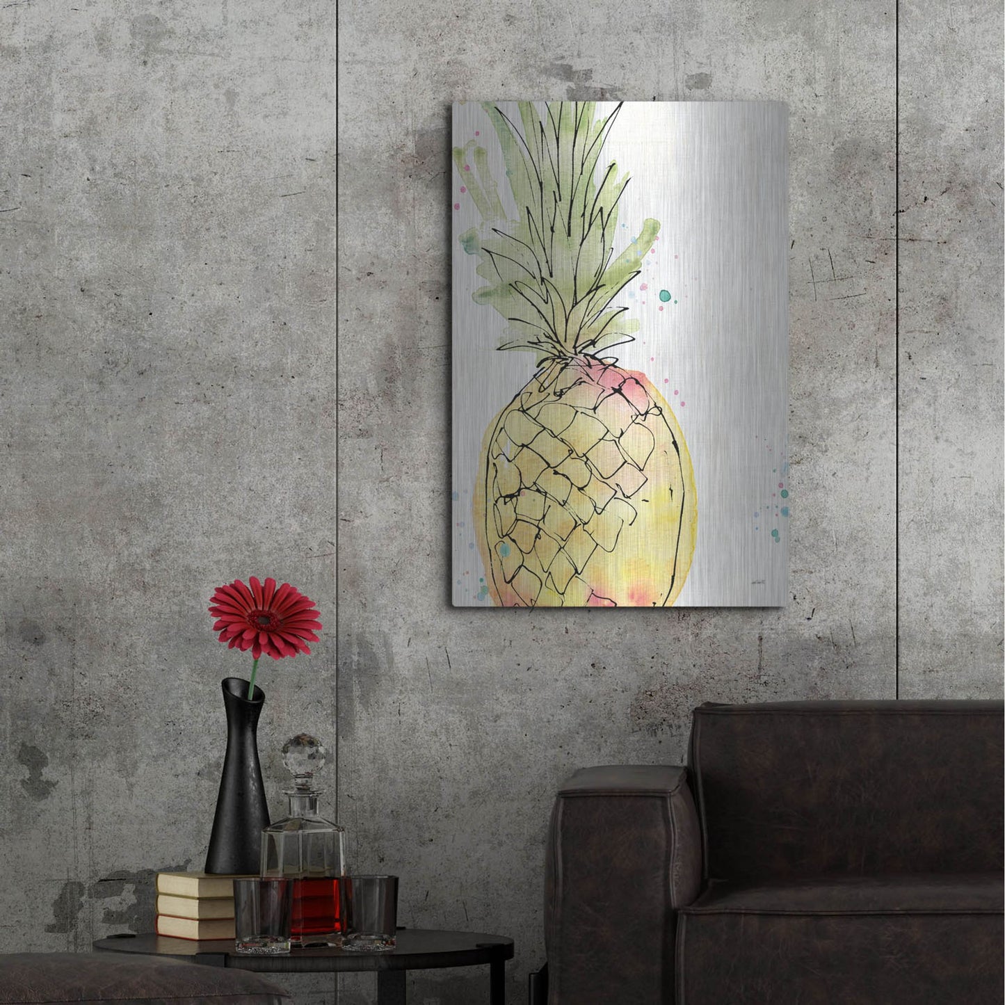 Luxe Metal Art 'Palm Passion VIII' by Anne Tavoletti, Metal Wall Art,24x36