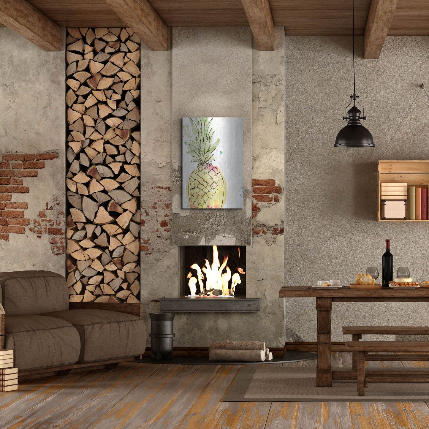 Luxe Metal Art 'Palm Passion VIII' by Anne Tavoletti, Metal Wall Art,24x36