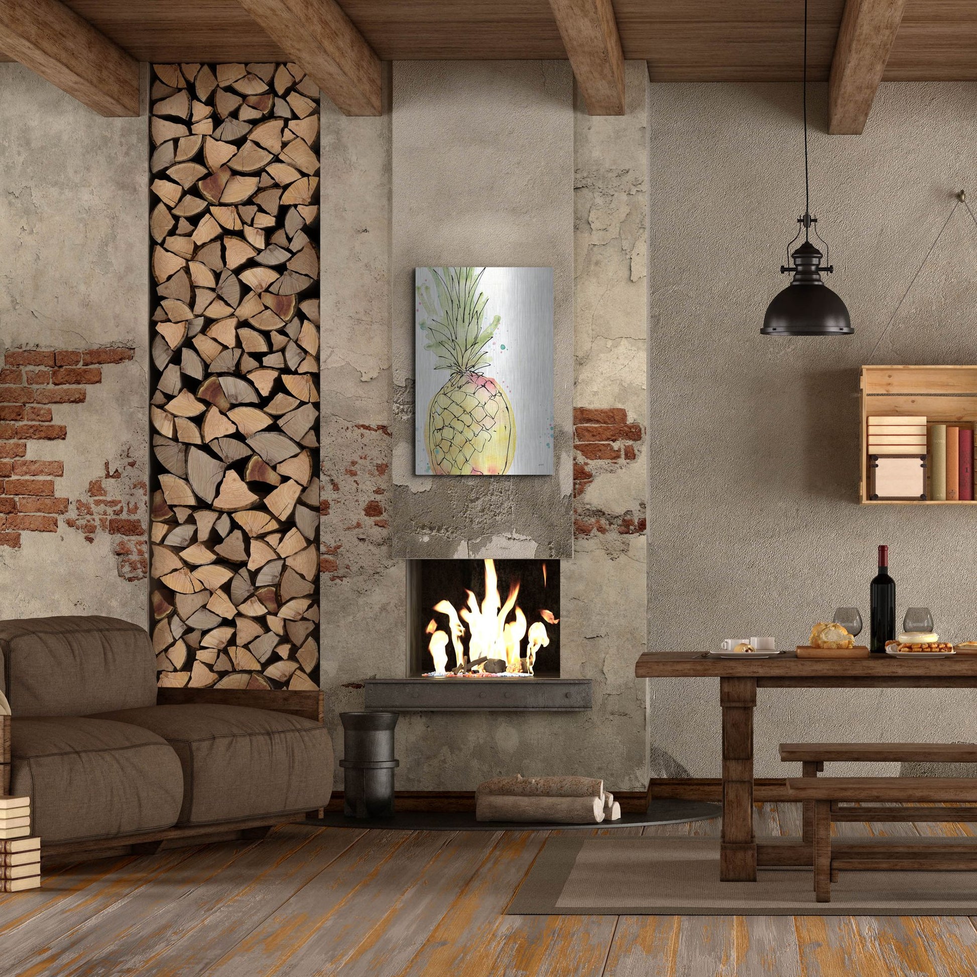 Luxe Metal Art 'Palm Passion VIII' by Anne Tavoletti, Metal Wall Art,24x36