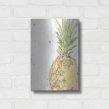 Luxe Metal Art 'Palm Passion IX' by Anne Tavoletti, Metal Wall Art,12x16