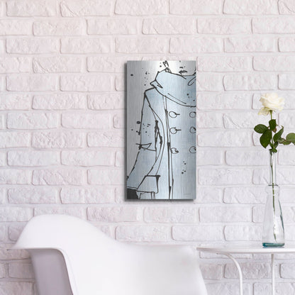 Luxe Metal Art 'Fashion Strokes VII Pastel' by Anne Tavoletti, Metal Wall Art,12x24