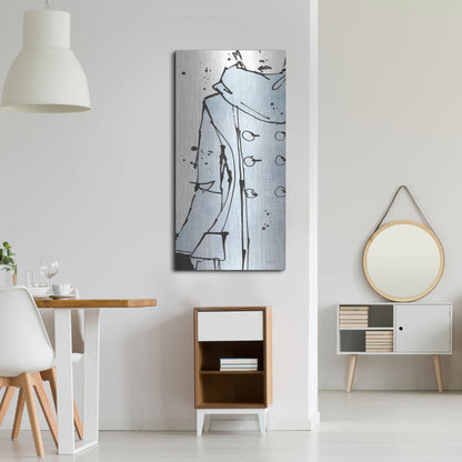 Luxe Metal Art 'Fashion Strokes VII Pastel' by Anne Tavoletti, Metal Wall Art,24x48