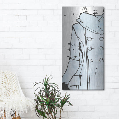 Luxe Metal Art 'Fashion Strokes VII Pastel' by Anne Tavoletti, Metal Wall Art,24x48