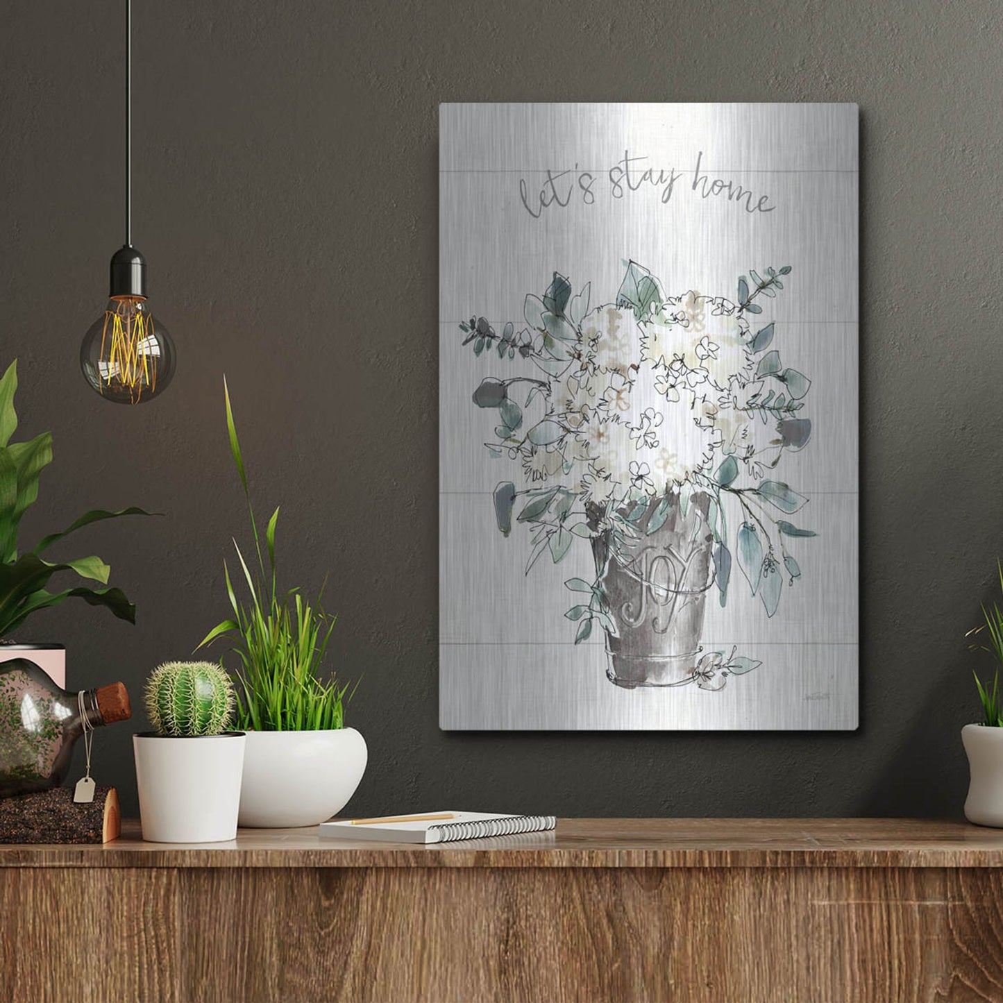 Luxe Metal Art 'Modern Farmhouse V' by Anne Tavoletti, Metal Wall Art,12x16