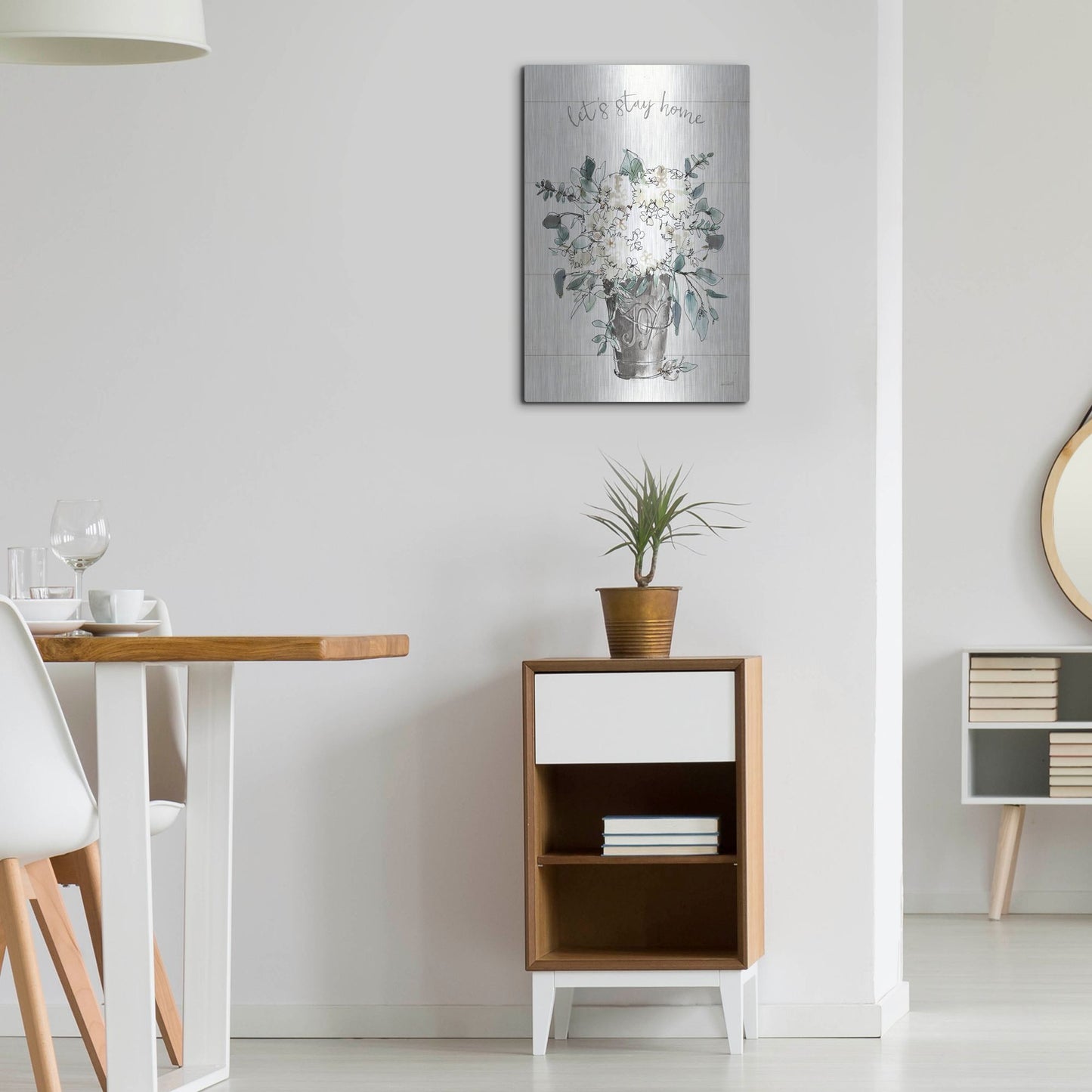 Luxe Metal Art 'Modern Farmhouse V' by Anne Tavoletti, Metal Wall Art,16x24