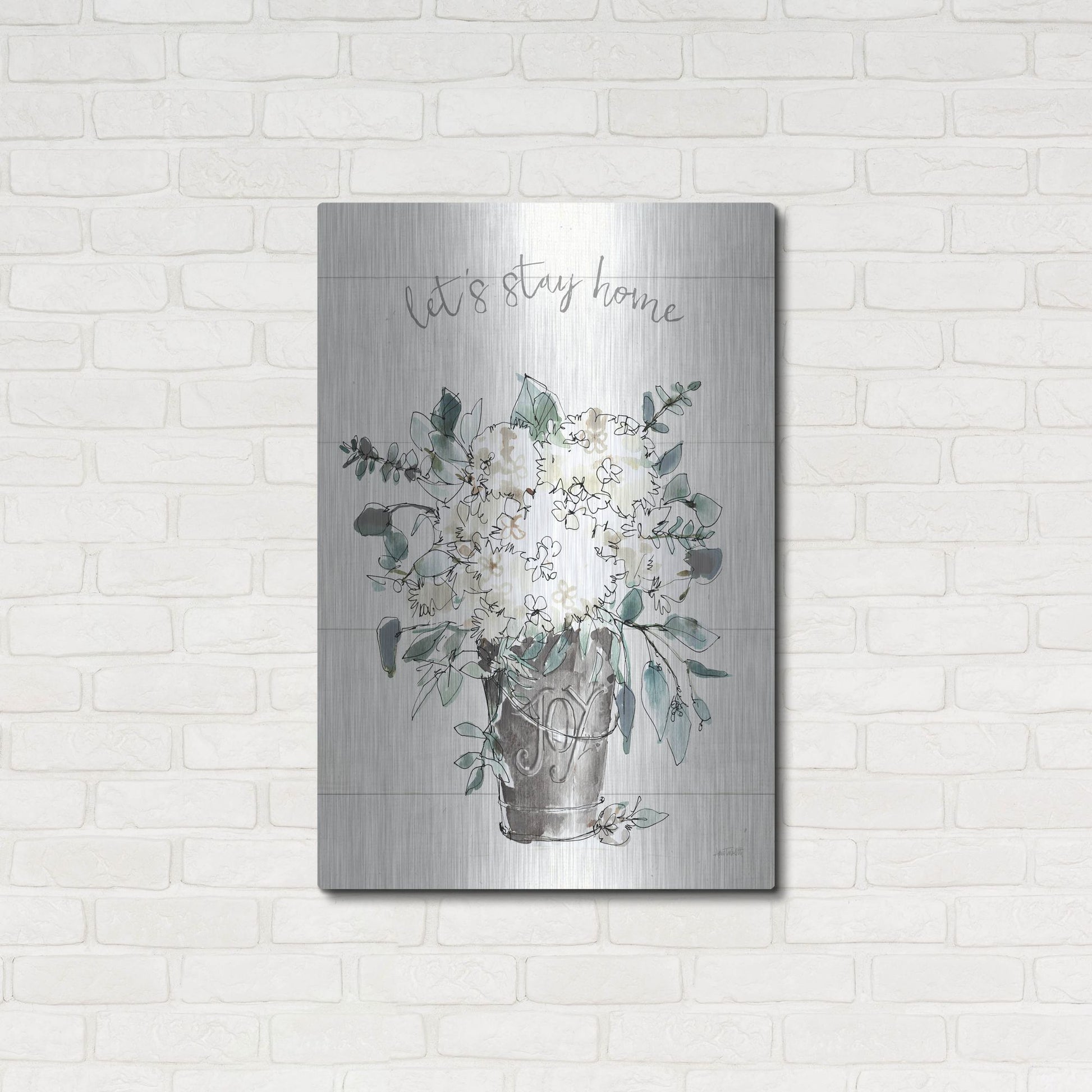 Luxe Metal Art 'Modern Farmhouse V' by Anne Tavoletti, Metal Wall Art,24x36