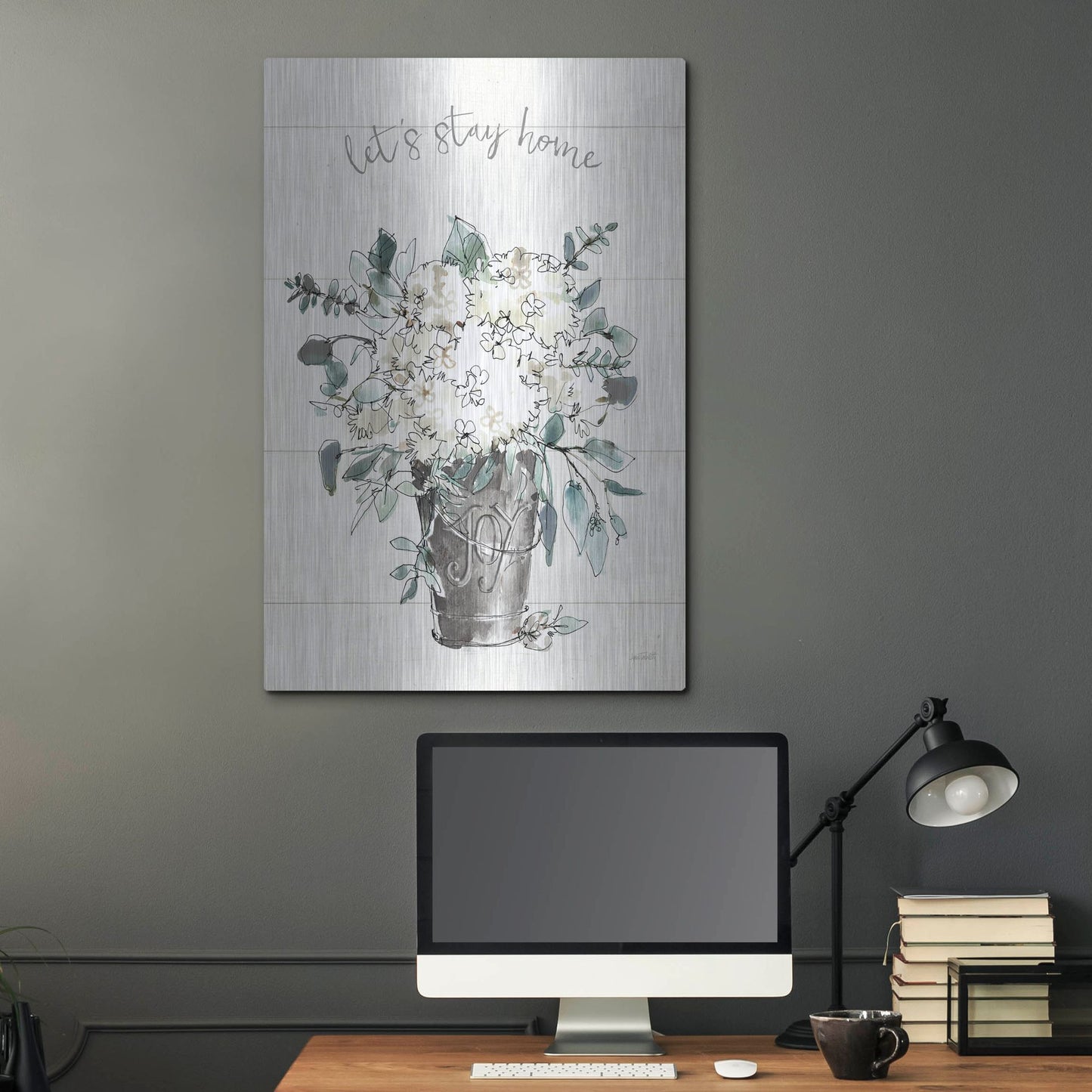 Luxe Metal Art 'Modern Farmhouse V' by Anne Tavoletti, Metal Wall Art,24x36