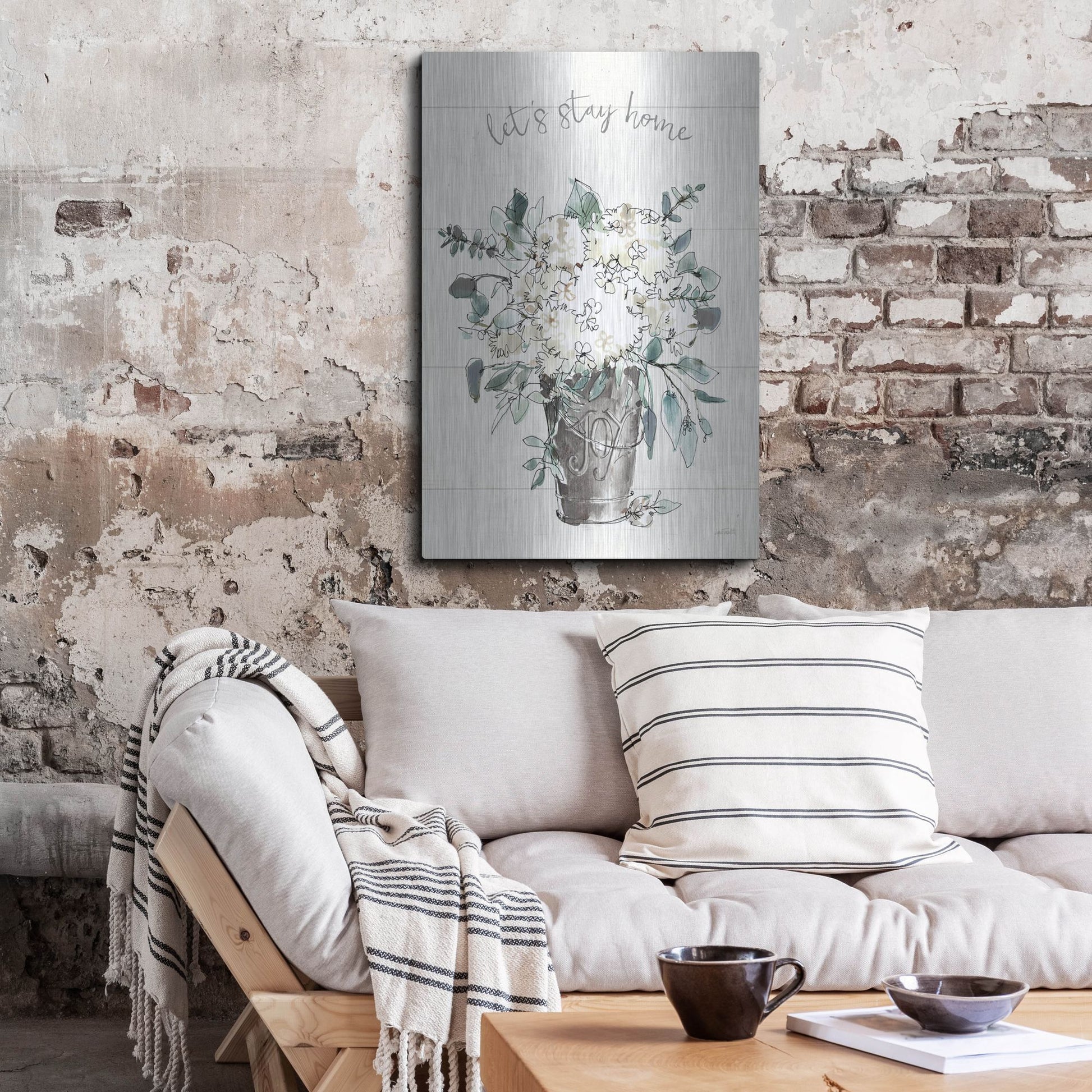 Luxe Metal Art 'Modern Farmhouse V' by Anne Tavoletti, Metal Wall Art,24x36