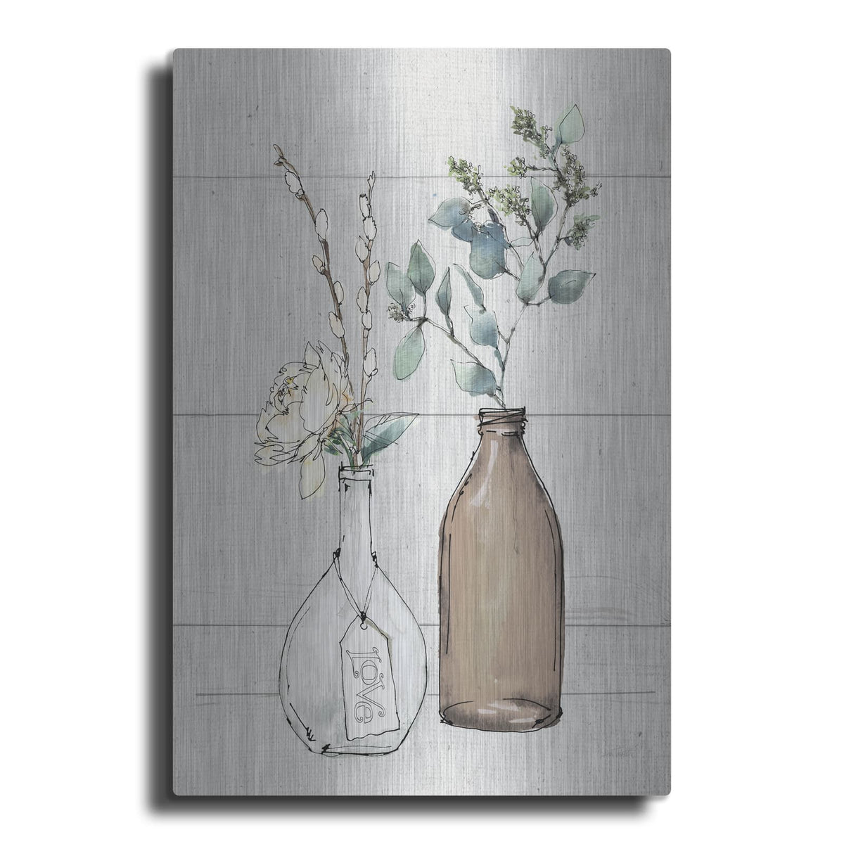 'Modern Farmhouse III Shiplap' by Anne Tavoletti – Metal Wall Art