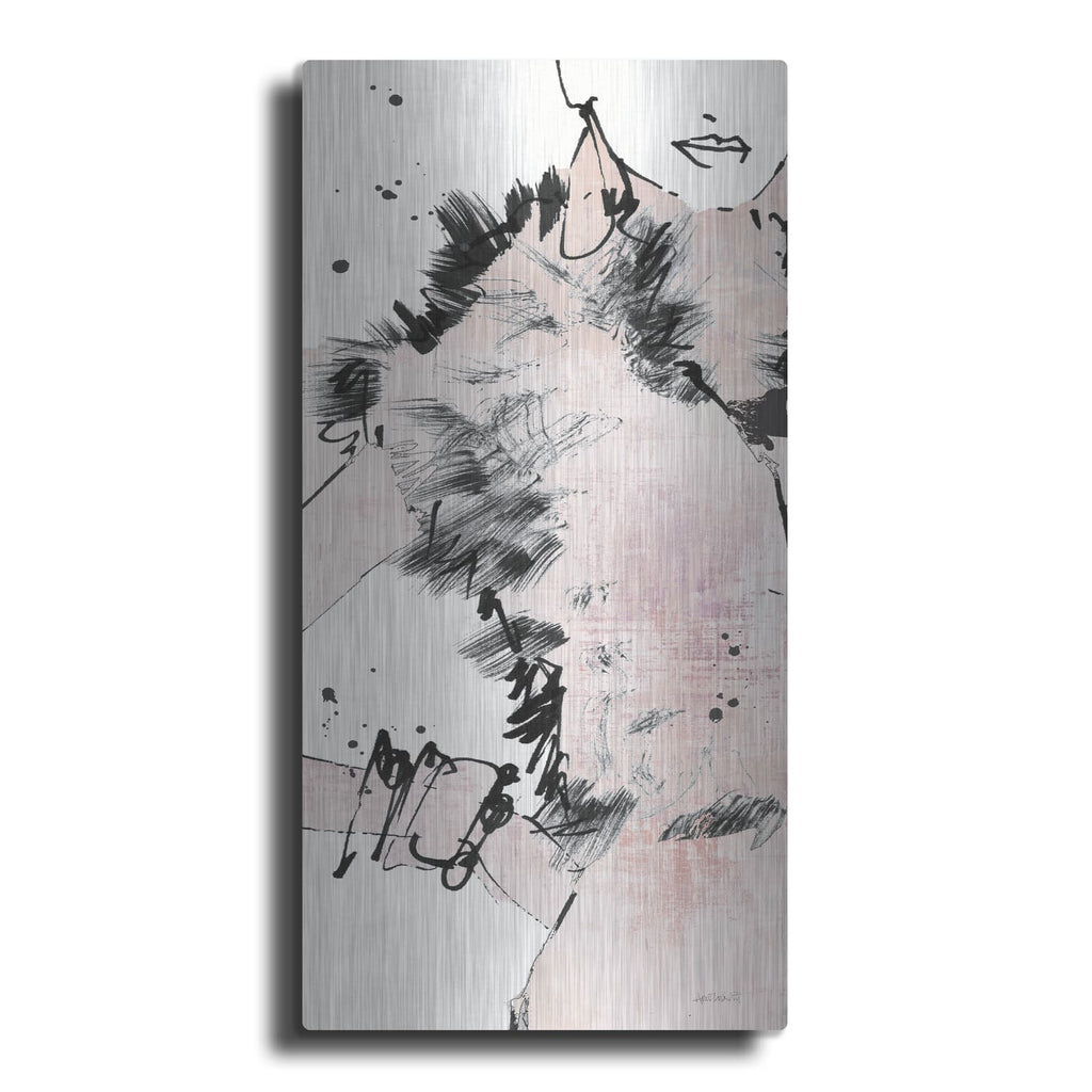 'Fashion Strokes VIII Pastel Pink' by Anne Tavoletti – Metal Wall Art