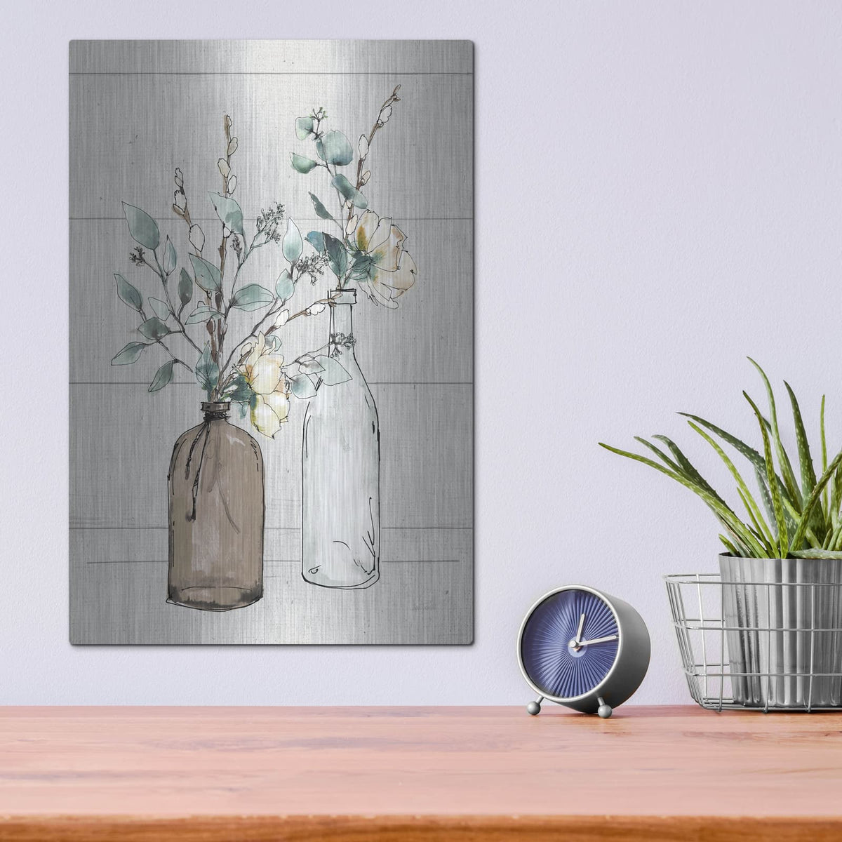 'Modern Farmhouse II Shiplap' by Anne Tavoletti – Metal Wall Art, 12x16 room view