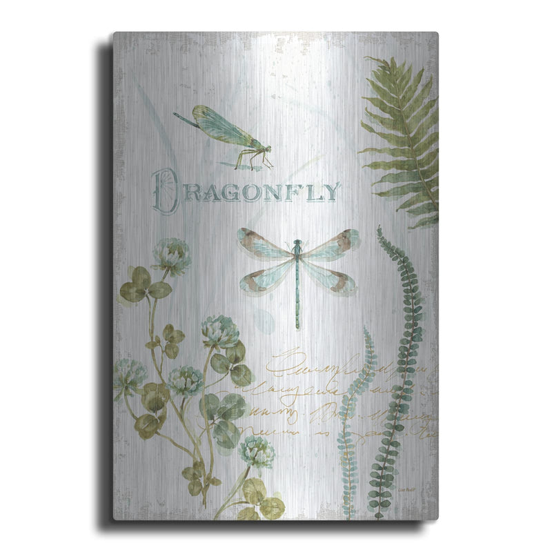 'My Greenhouse Botanical Dragonfly' by Lisa Audit – Metal Wall Art