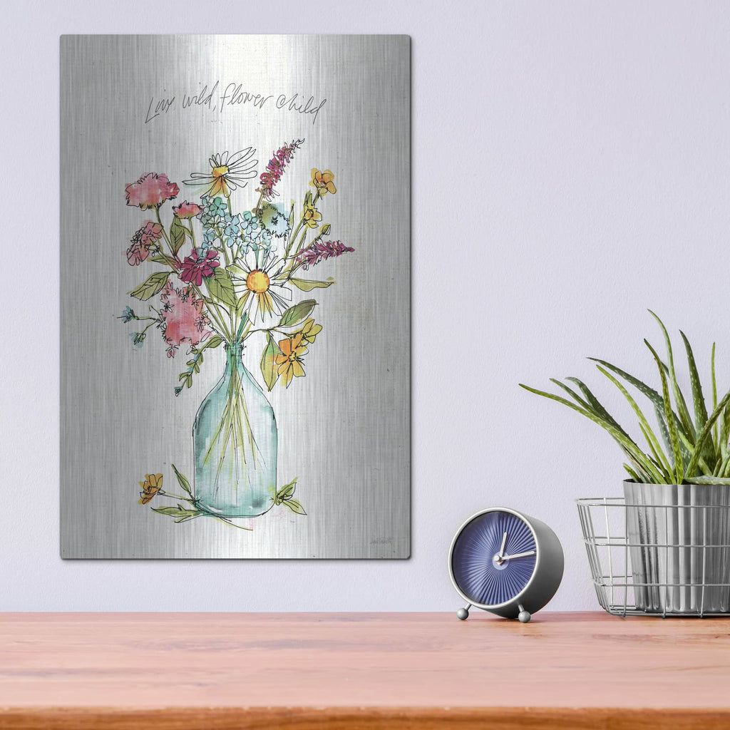 'Simply Petals II' by Anne Tavoletti – Metal Wall Art, 12x16 room view