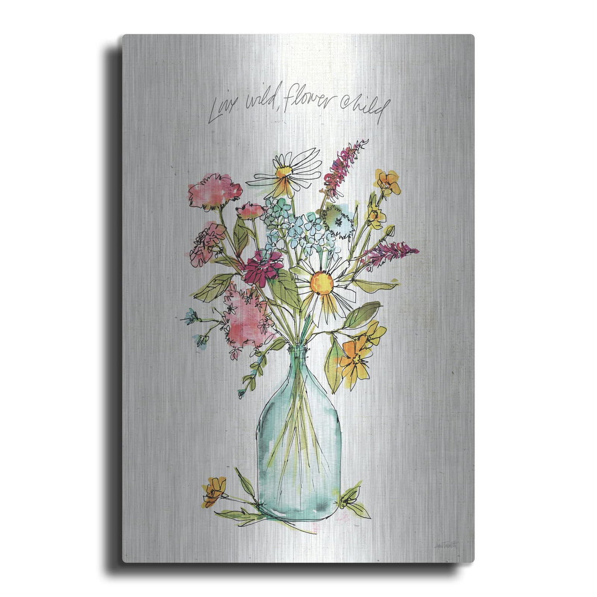 'Simply Petals II' by Anne Tavoletti – Metal Wall Art