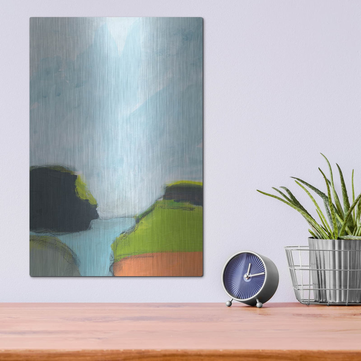 'Landscape No. 87' by Jan Weiss – Metal Wall Art, 12x16 room view