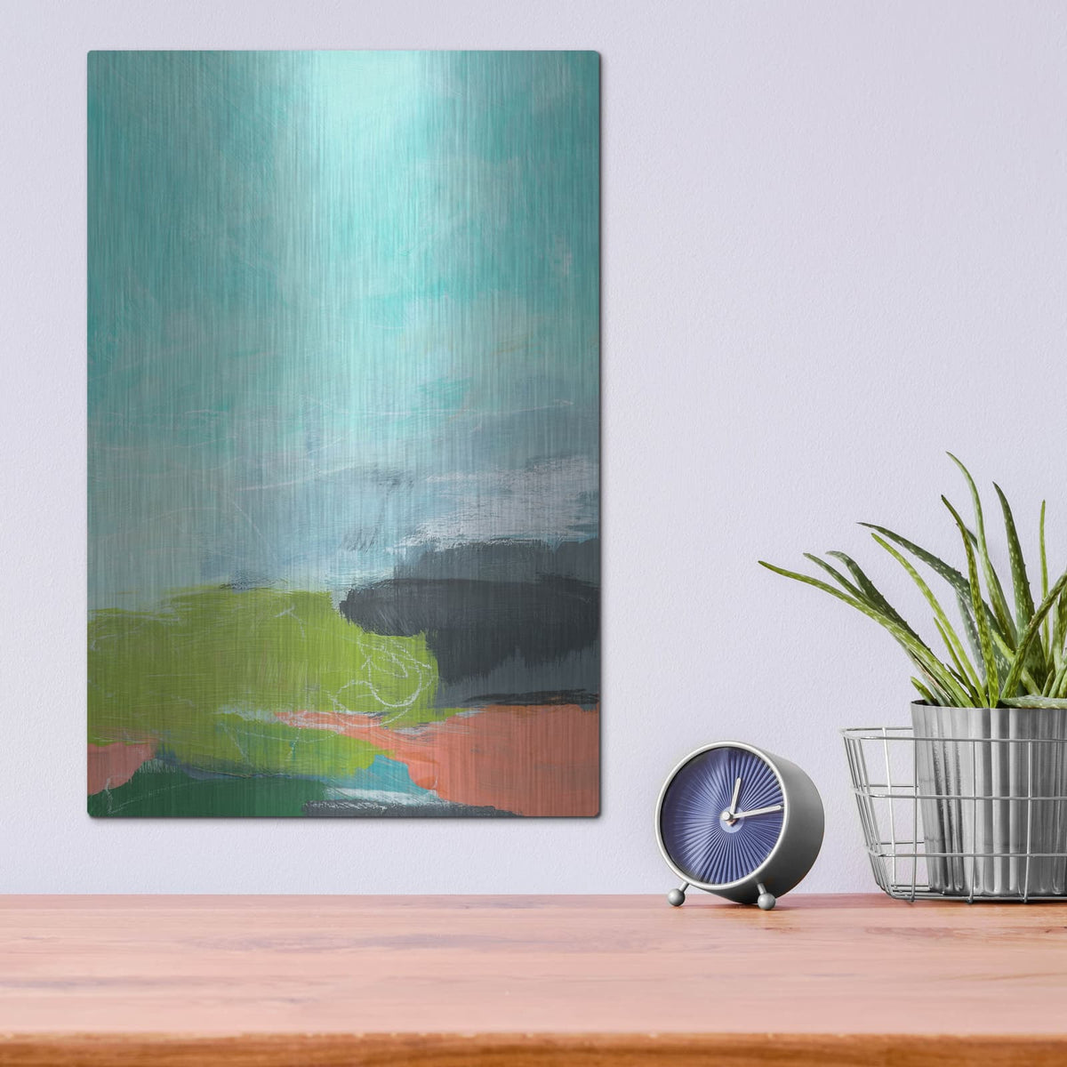 'Landscape No. 95' by Jan Weiss – Metal Wall Art, 12x16 room view