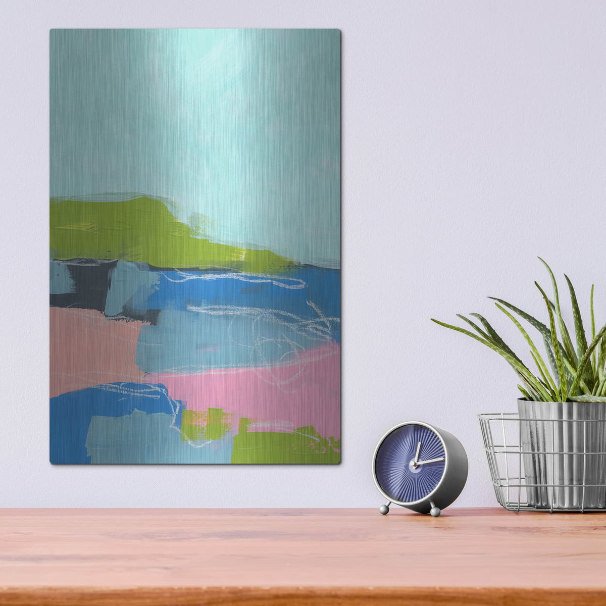 'Landscape No. 96' by Jan Weiss – Metal Wall Art, 12x16 room view