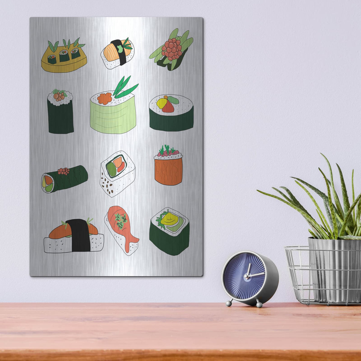 'Sushi Set' by Jan Weiss – Metal Wall Art, 12x16 room view
