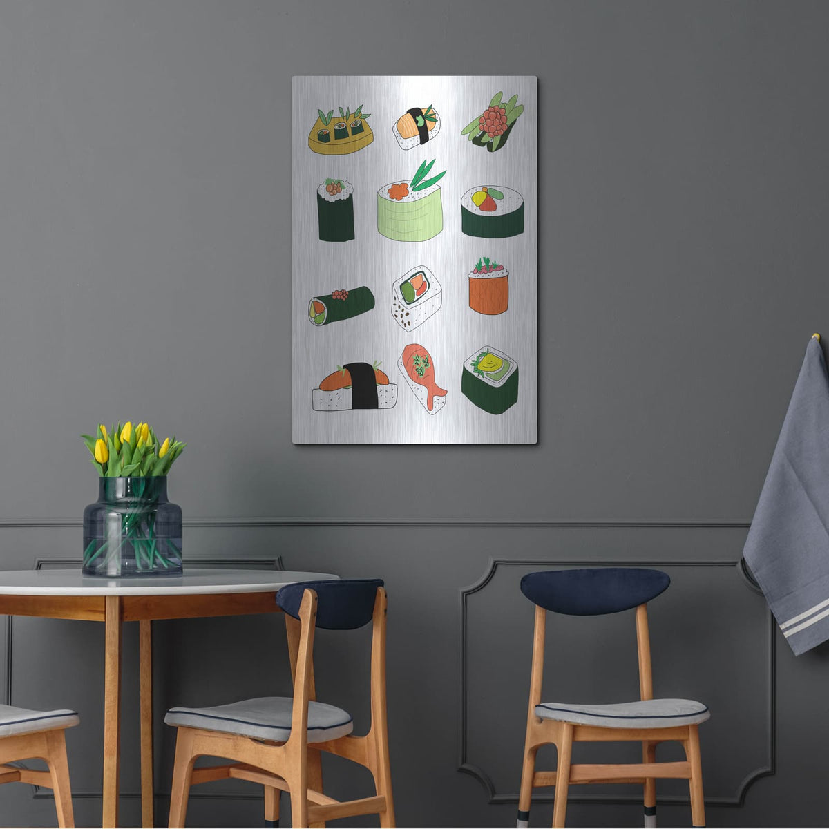 'Sushi Set' by Jan Weiss – Metal Wall Art, 24x36 room view