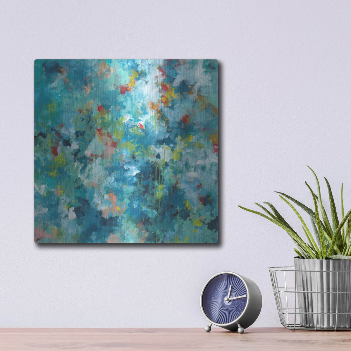 'Rainforest' by Jan Weiss – Metal Wall Art, 12x12 room view
