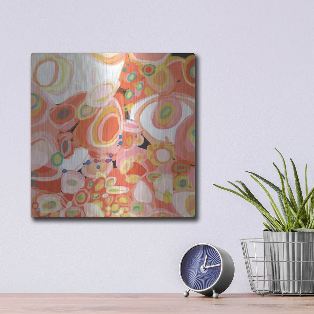 'Watermelon Cocktail' by Jan Weiss – Metal Wall Art, 12x12 room view