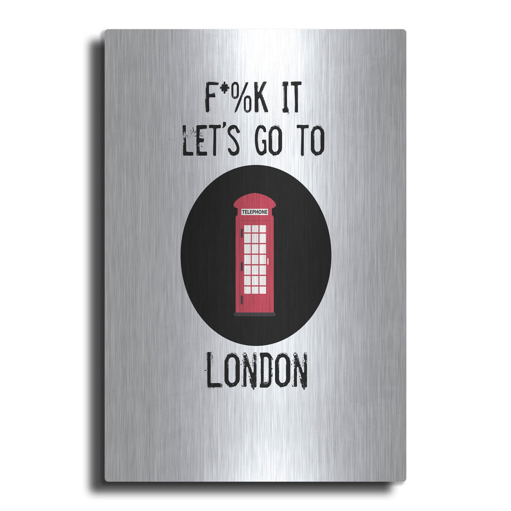 'Lets Go To London' by Jan Weiss – Metal Wall Art
