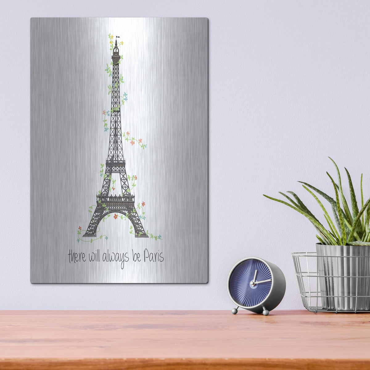 'There Will Always Be Paris' by Jan Weiss – Metal Wall Art, 12x16 room view