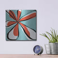 'Oh So Pretty Aqua' by Jan Weiss – Metal Wall Art, 12x12 room view