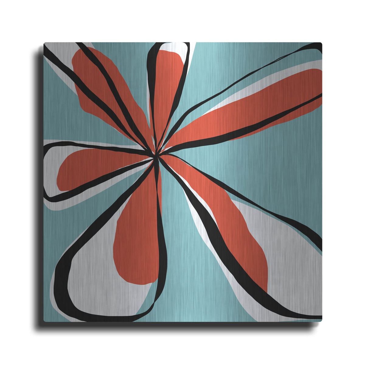 'Oh So Pretty Aqua' by Jan Weiss – Metal Wall Art