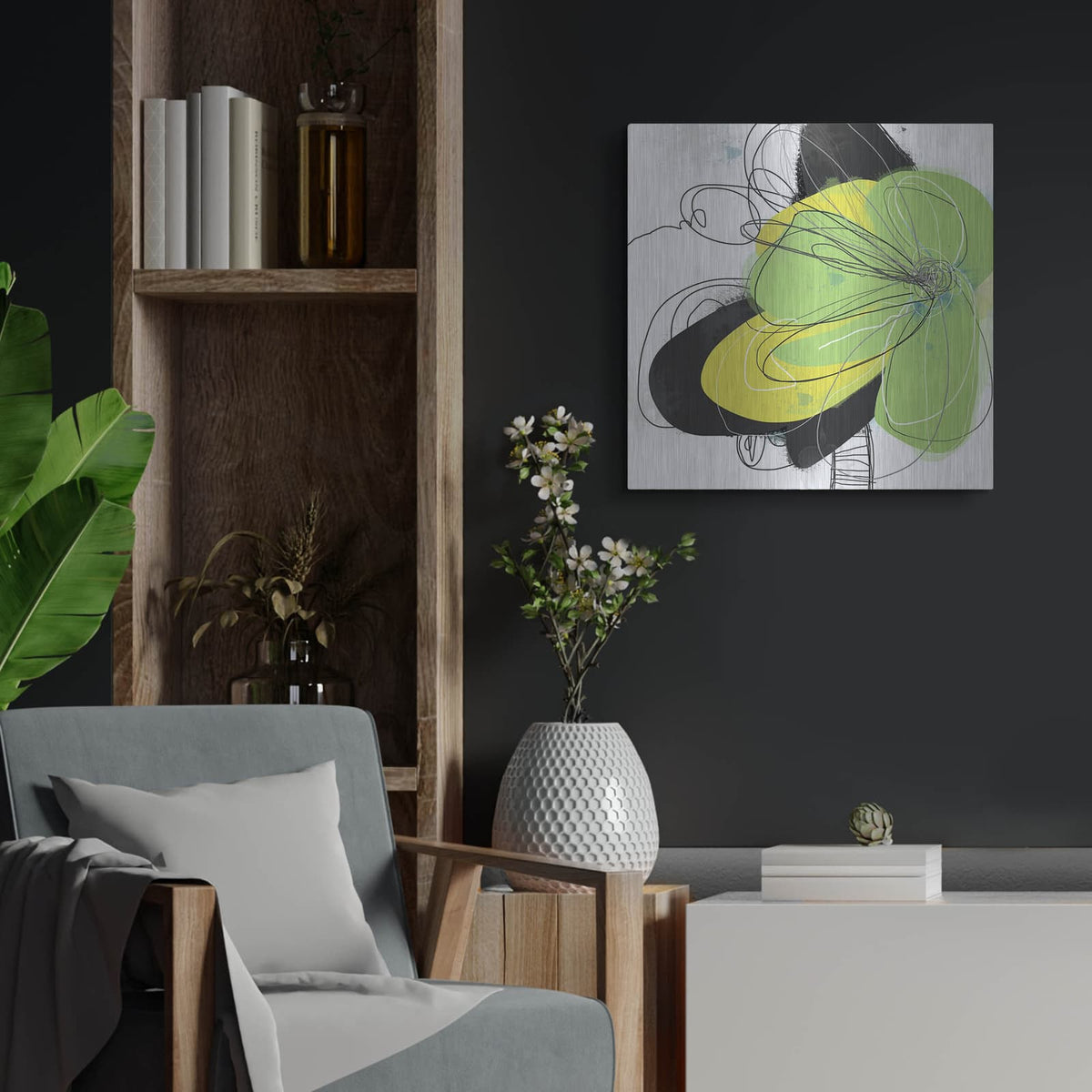 'Joyful Soul 2' by Jan Weiss – Metal Wall Art, 24x24 room view