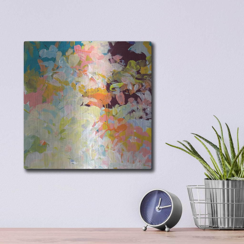 'Lunar Freefall 1' by Jan Weiss – Metal Wall Art, 12x12 room view