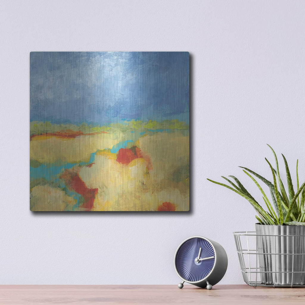 'Meandering River' by Jan Weiss – Metal Wall Art, 12x12 room view