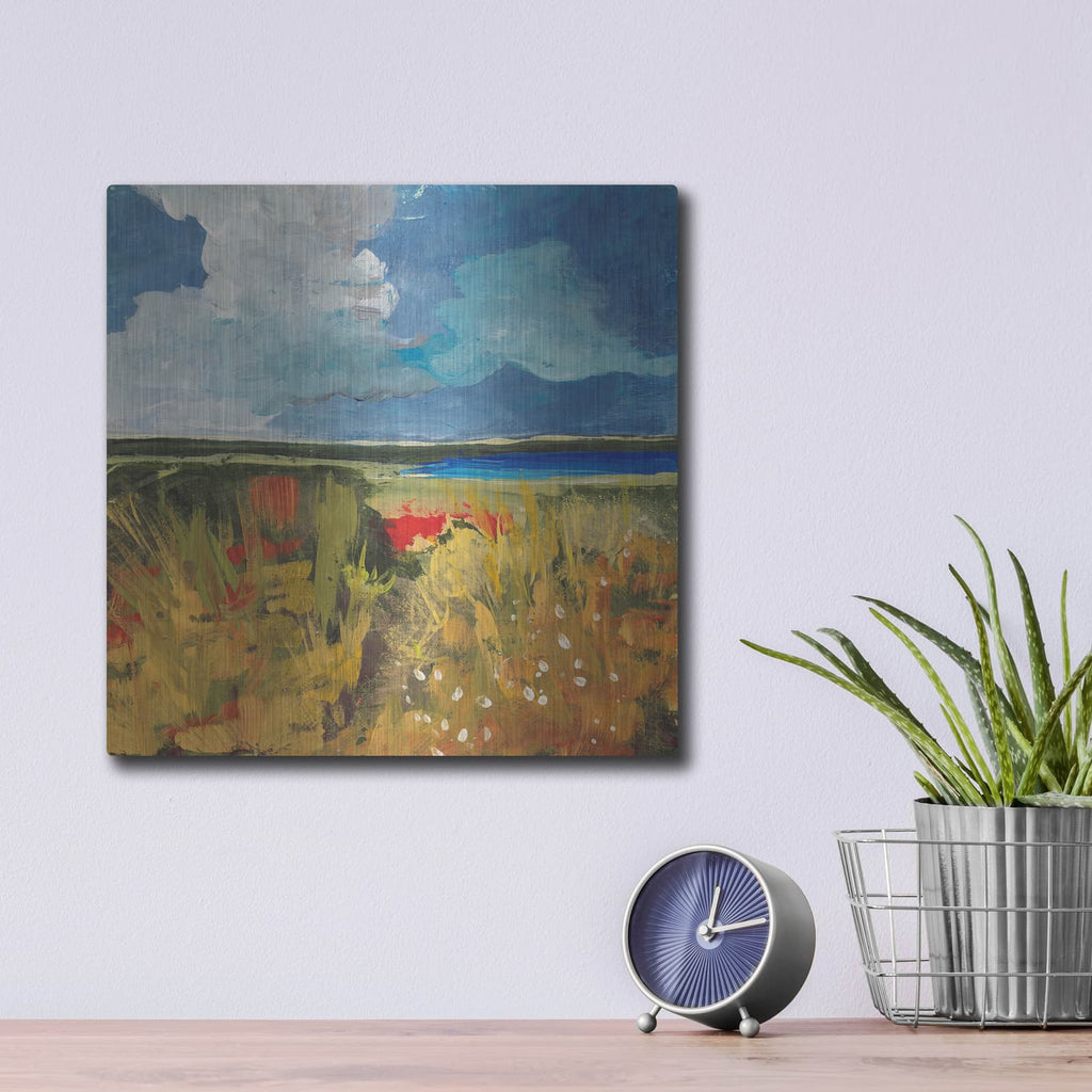 'Spring Wildflowers' by Jan Weiss – Metal Wall Art, 12x12 room view