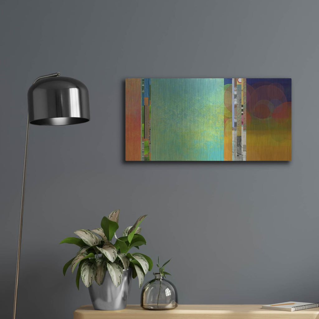 'Nighttime One' by Jan Weiss – Metal Wall Art, 24x12 room view