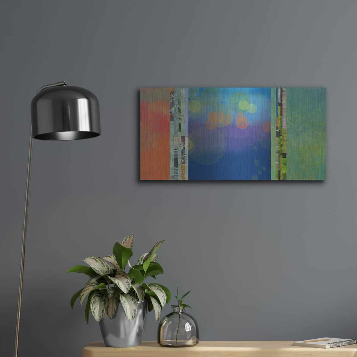 'Nighttime Two' by Jan Weiss – Metal Wall Art, 24x12 room view