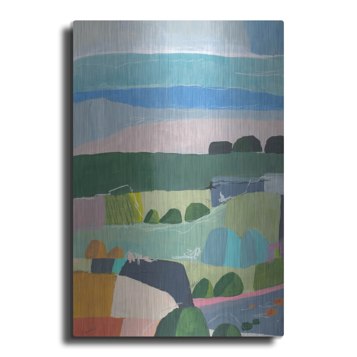 'The Pink Beach' by Jan Weiss – Metal Wall Art