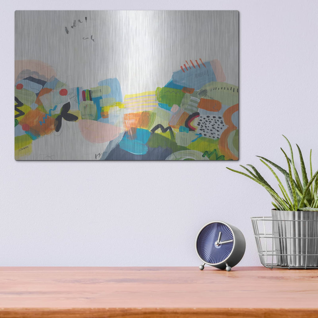 'Resort Town 3' by Jan Weiss – Metal Wall Art, 16x12 room view