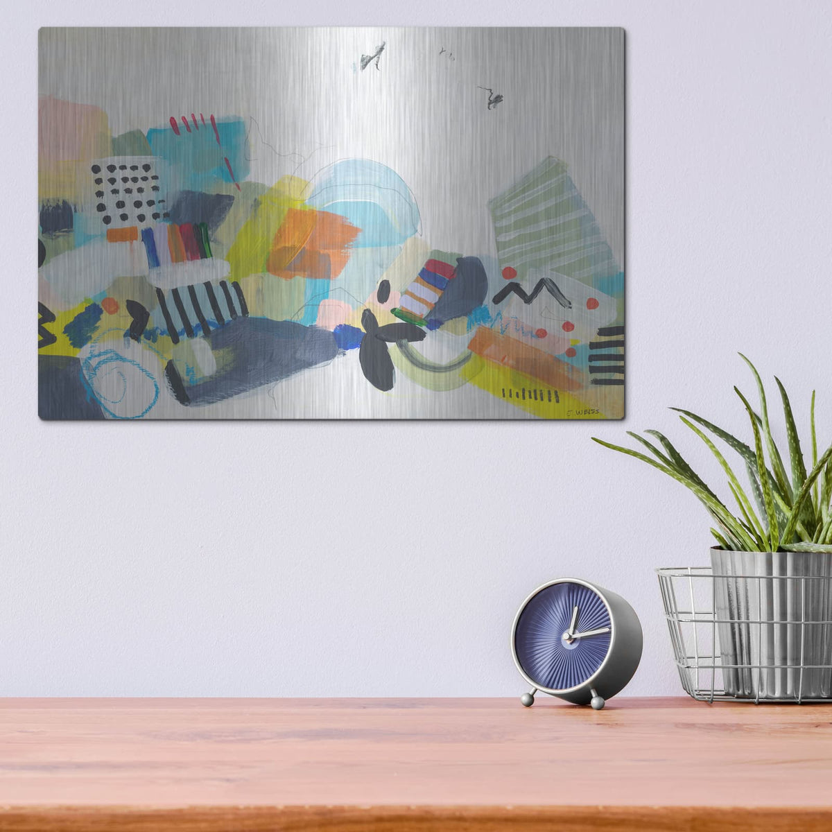'Resort Town 4' by Jan Weiss – Metal Wall Art, 16x12 room view