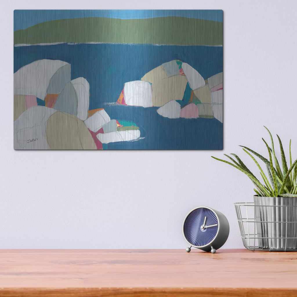 'Sand Harbor No. 1' by Jan Weiss – Metal Wall Art, 16x12 room view