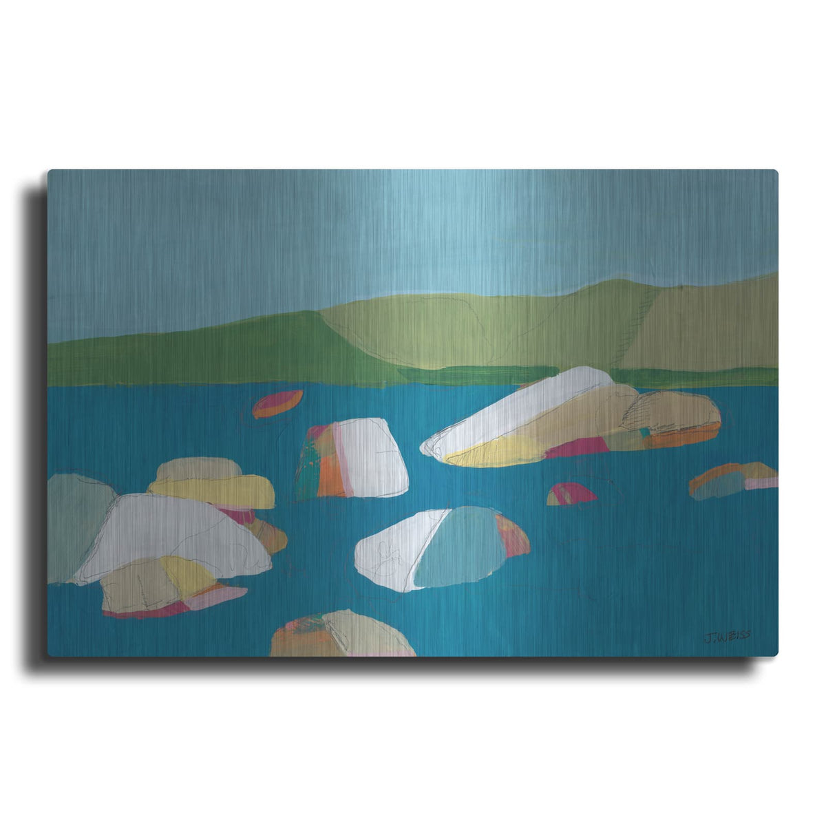 'Sand Harbor No. 2' by Jan Weiss – Metal Wall Art