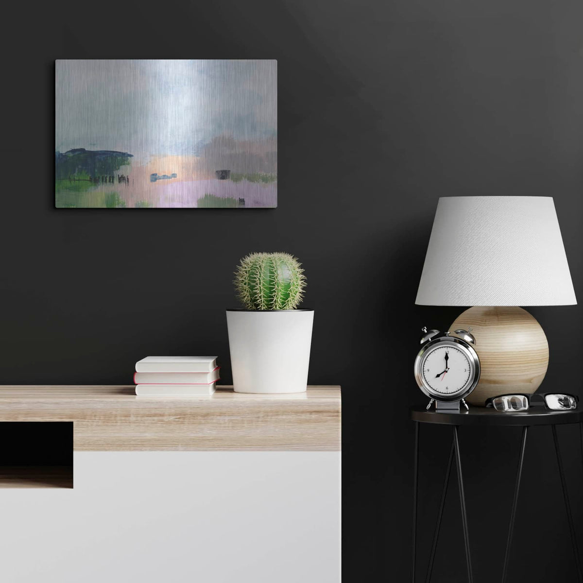 'In The Desert Quiet 3' by Jan Weiss – Metal Wall Art, 24x16 room view