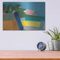 'Small Town On A Hill No. 2' by Jan Weiss – Metal Wall Art, 16x12 room view