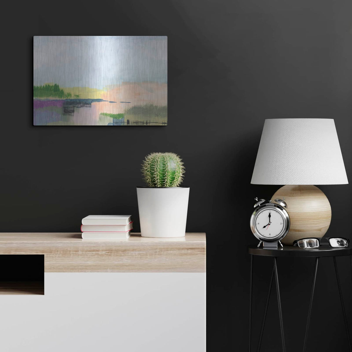 'In The Desert Quiet 2' by Jan Weiss – Metal Wall Art, 24x16 room view