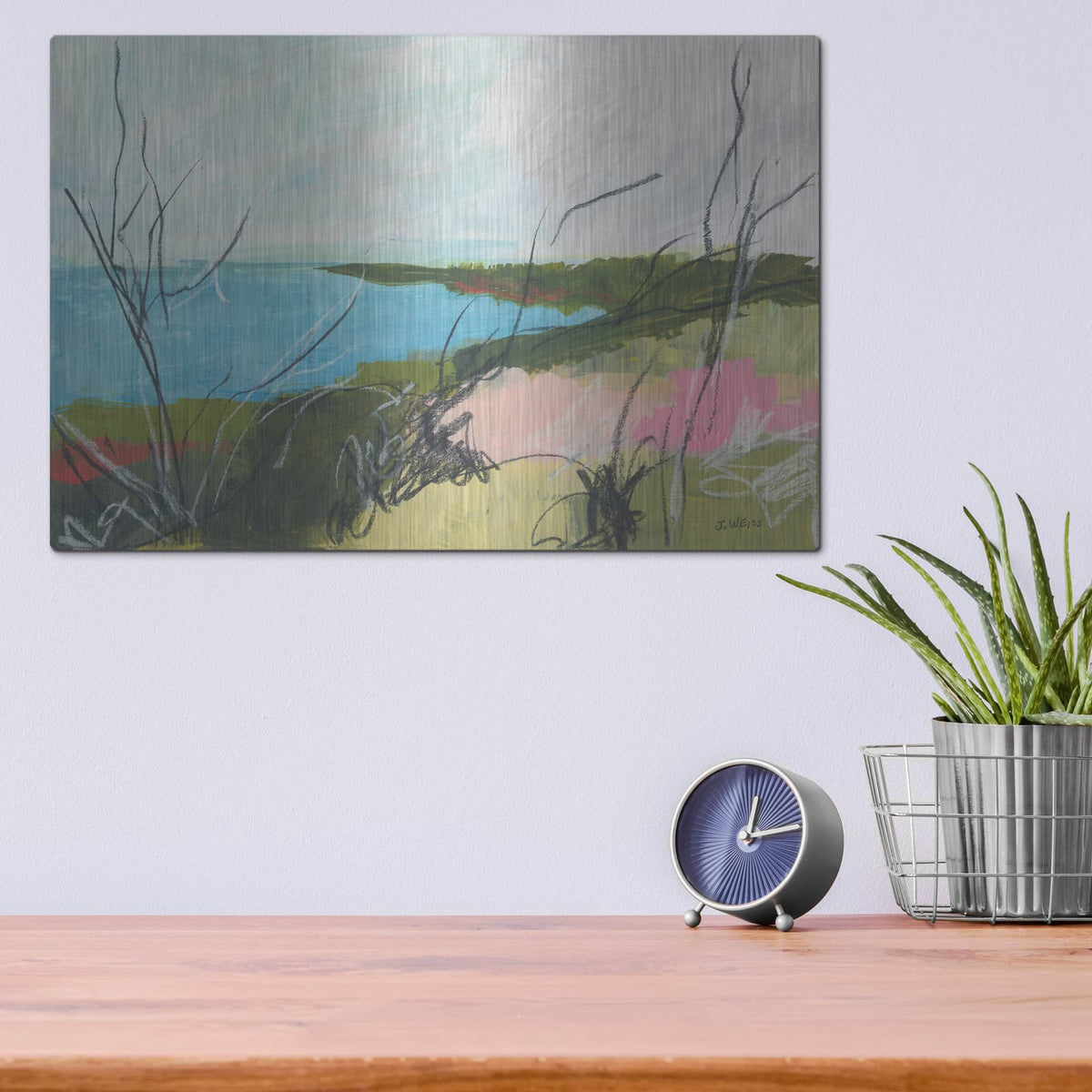 'To The Sea No. 1' by Jan Weiss – Metal Wall Art, 16x12 room view