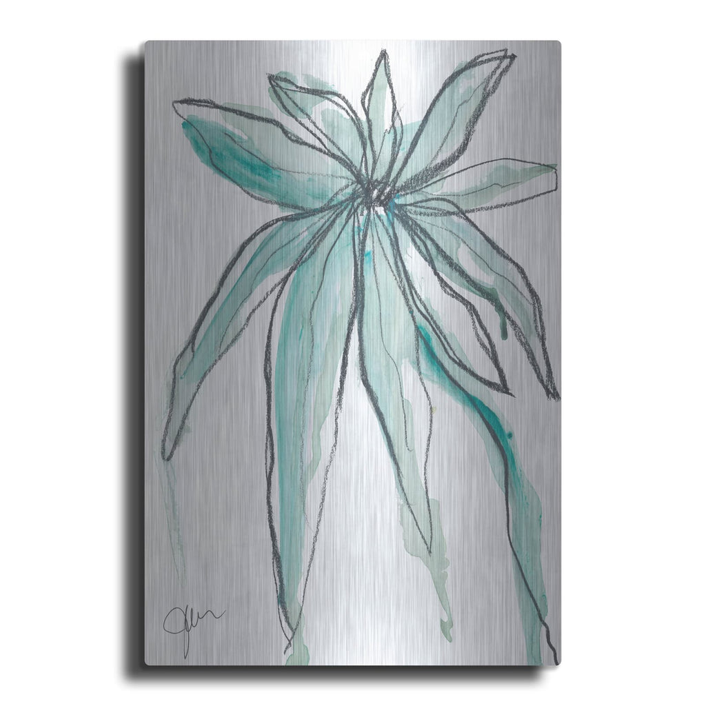 'Teal In Nature' by Jan Weiss – Metal Wall Art