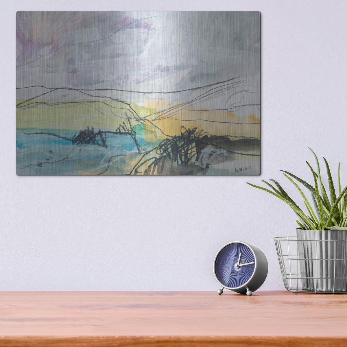 'Trail To The Sea' by Jan Weiss – Metal Wall Art, 16x12 room view