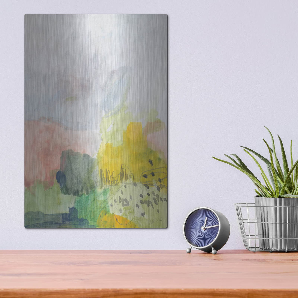 'My Heart To Joy' by Jan Weiss – Metal Wall Art, 12x16 room view