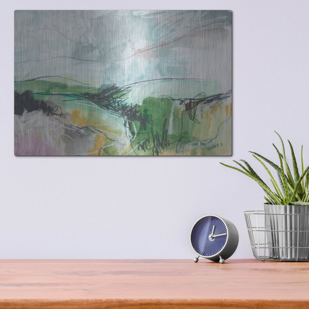 'The Mystery Which Binds' by Jan Weiss – Metal Wall Art, 16x12 room view